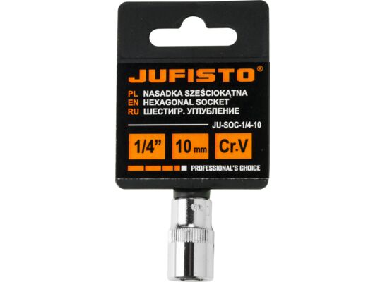 Nasadka sześciokątna 10 mm 1/4" Jufisto