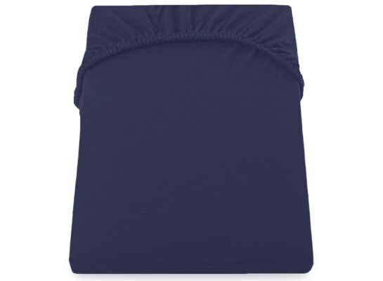 Prześcieradło jersey AMBER 120-140x200+30 cm granatowy