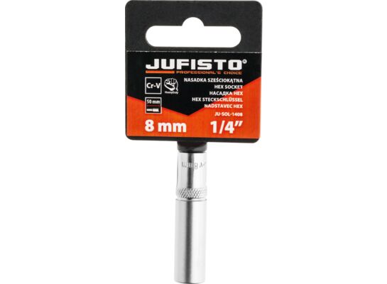 Nasadka 1/4" długa 50 mm, 8 mm Jufisto