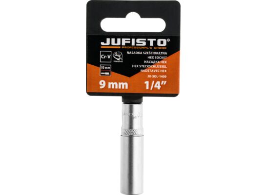 Nasadka 1/4" długa 50 mm, 9 mm Jufisto