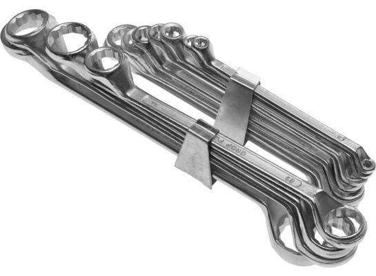 Klucz oczkowy głęboko odsadzony 6 - 32 mm zestaw 12 sztuk