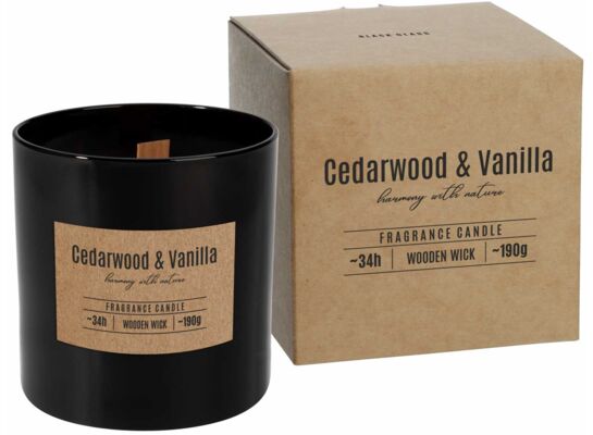 Świeca zapachowa w szkle SN82-095-81 drzewo cedrowe i wanilia BISPOL