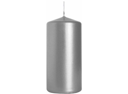 Świeca walec SW600-271 perłowy srebrny BISPOL