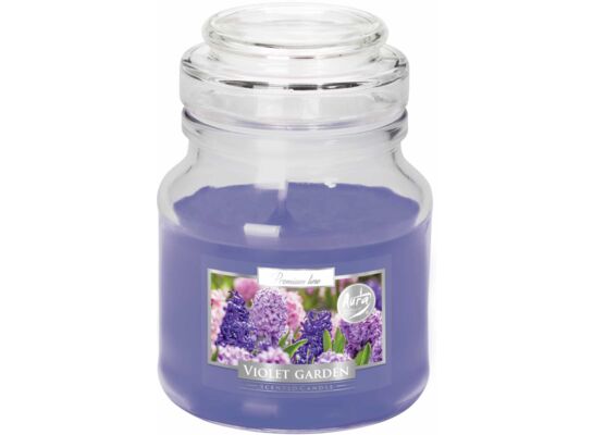 Świeca zapachowa w szkle SND71-343 fioletowy ogród BISPOL