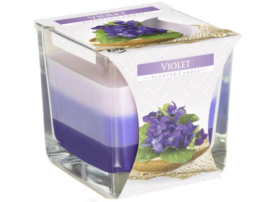Świeca zapachowa w szkle SNK80-131 fiołek BISPOL