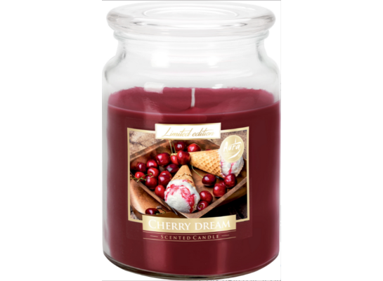 Świeca zapachowa w szkle SND99-342 cherry dream BISPOL