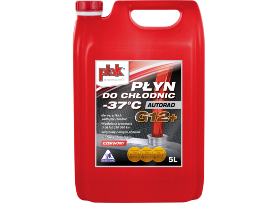 Płyn do chłodnic -37°C AUTORAD G12+ 5 l Plak