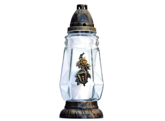 Znicz szklany Z-48/ZŁ 30 cm złoty