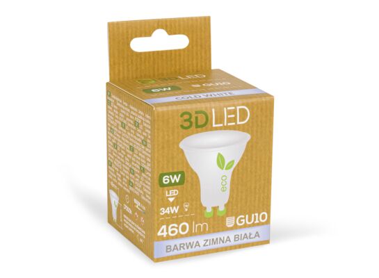 Halogen ledowy 3LED GU10 6 W barwa zimna