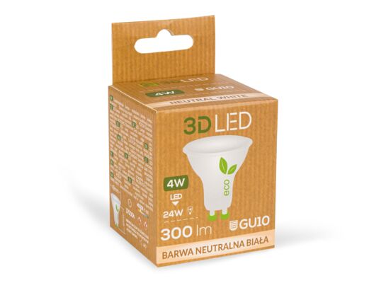 Halogen ledowy 3LED GU10 4 W barwa neutralna