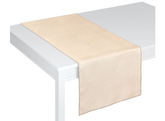 Bieżnik 40 x 160 cm beżowo-złoty