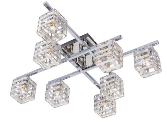 Plafon 8-płomienny Cube chrom