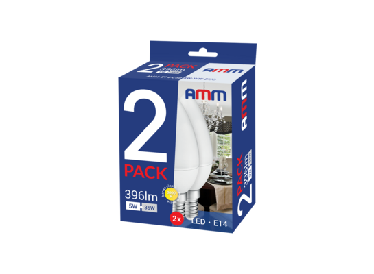 Żarówka LED AMM E14 C30 5 W 2 sztuki