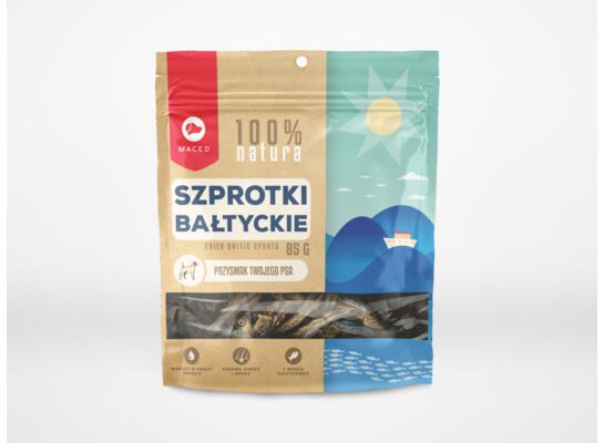 Przysmak dla psa szprotki bałtyckie 100% natura 85 g Maced