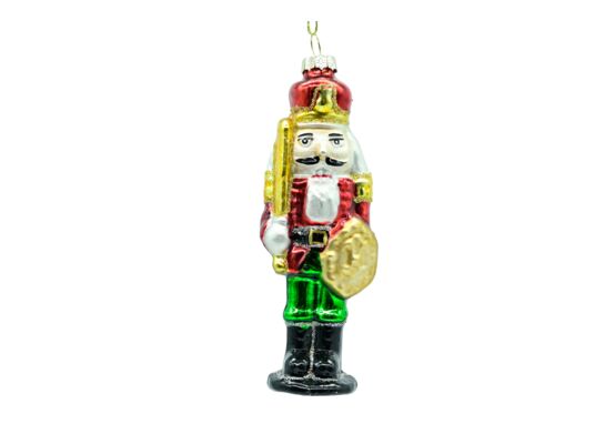 Zawieszka szklana Dziadek do orzechów 12,6 cm