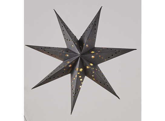 Gwiazdka papierowa LED 35 x 35 cm czarna