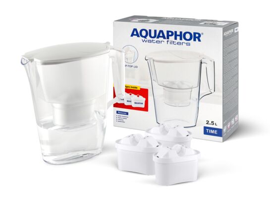 Dzbanek filtrujący Time 2,5 l biały + 3 wkłady