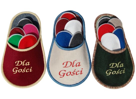 Kapcie dla gości 5+1 multikolor