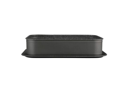 Tortownica prostokątna 34 x 24 x 7,5 cm czarno-szara