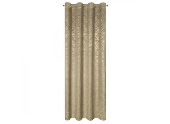 Zasłona ARETA 140 x 250 cm przelotki beż