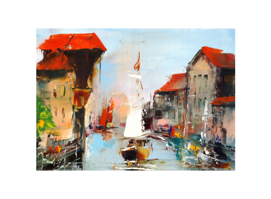 Obraz 50 x 70 cm Port Malowany