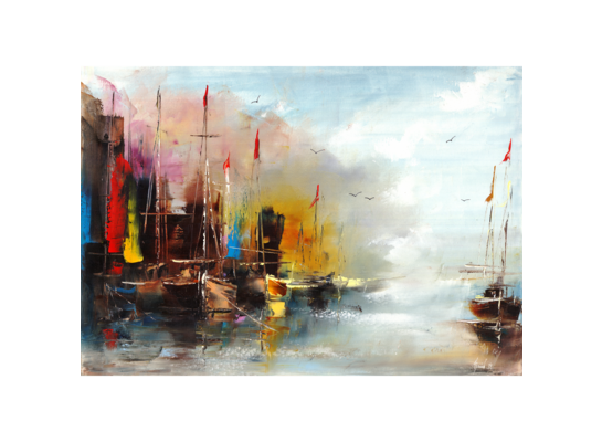 Obraz 100 x 70 cm Port Statki 2