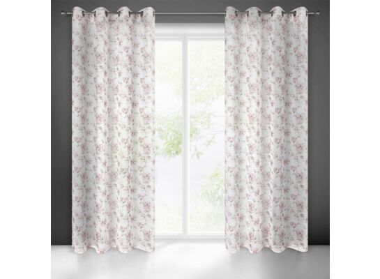 Firana AMBER 140 x 250 cm przelotki różowy