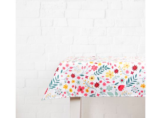 Obrus dekoracyjny Fabulous Flower 130 x 180 cm czerwony