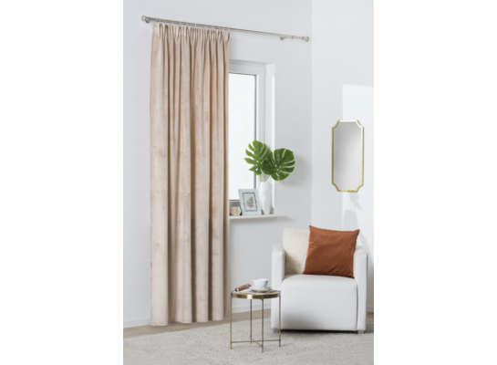 Zasłona z taśmą VELUTTO 140 x 260 cm beżowy
