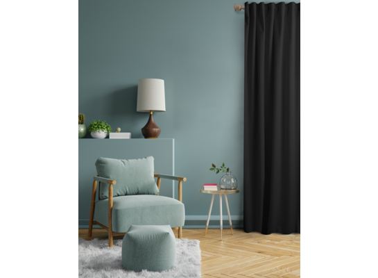 Zasłona Casual Chic 140 x 270 cm czarny