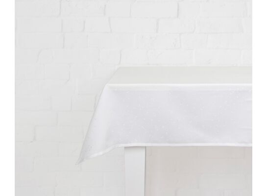 Obrus żakardowy Bright Dots 110 x 160 cm biały