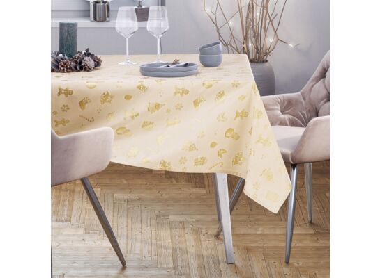 Obrus Christmas Story 140 x 200 cm złoty