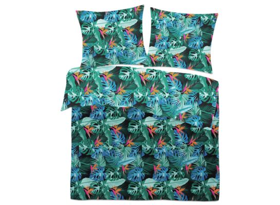 Pościel z mikrofibry Florello 160 x 200 cm+70 x 80 cm x2 zielony