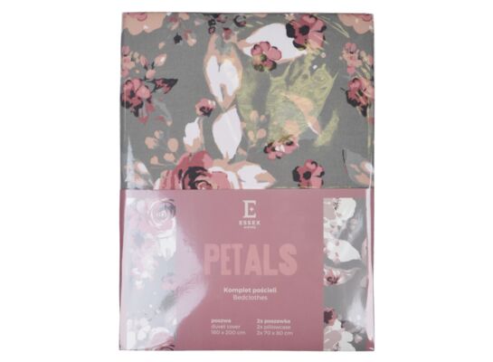 Pościel Petals 160 x 200 cm szara