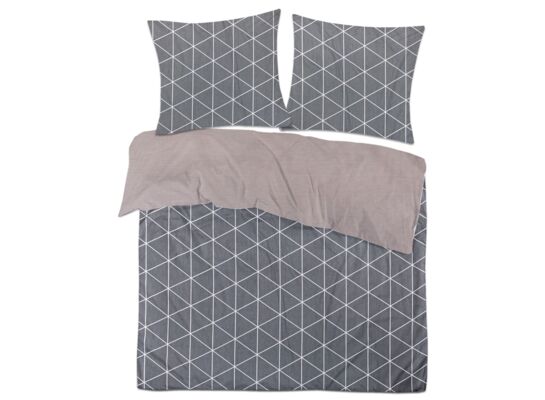 Pościel LILI bawełna satynowa 200 x 220 cm+70 x 80 cm x2 grafitowa