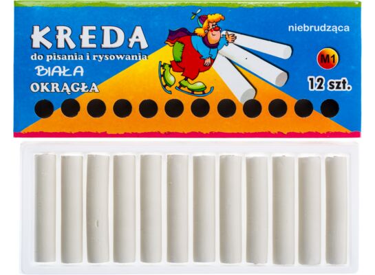 Kreda biała typ M okrągła opakowanie - 12 sztuk Condor