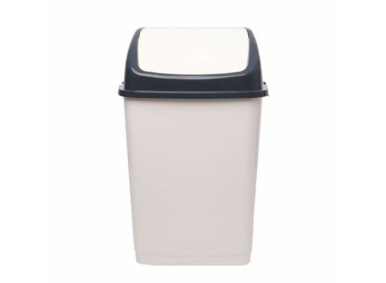 Kosz CLIP 8l/10l krem-antracyt