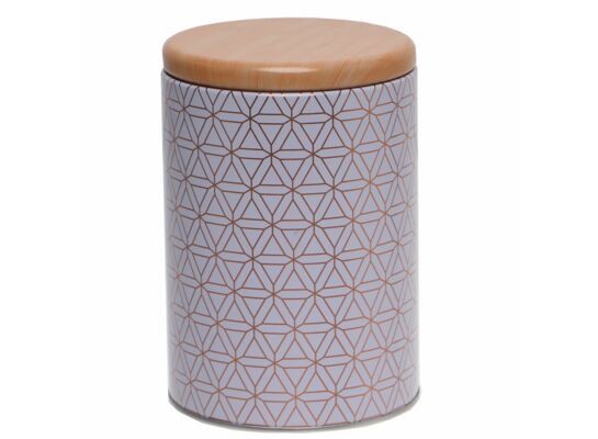 Pojemnik metalowy Octavia 15 cm d1 biało-złoty