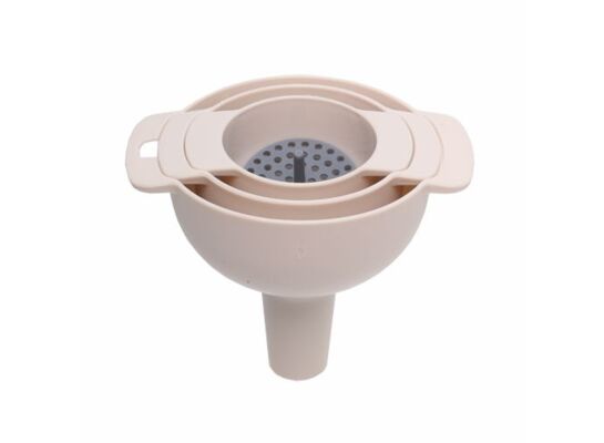 Zestaw lejków trio kremowy