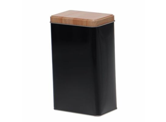 Puszka metalowa prostokątna 0,9 l czarna