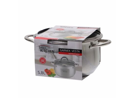 Garnek Vesta 22 cm 4,5 l szary
