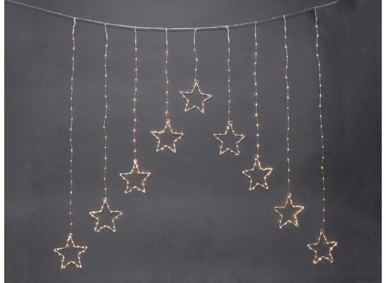 Kurtyna świetlna gwiazdki 120 x 120 cm ciepłe białe