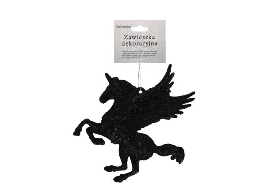 Zawieszka unicorn 13 cm czarny