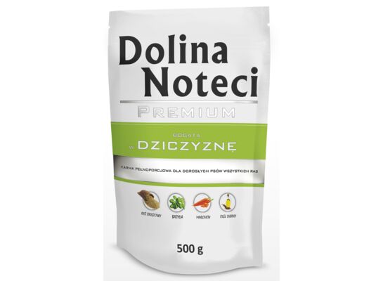 Karma mokra dla psa BOGATA W DZICZYZNĘ 500 g Dolina Noteci
