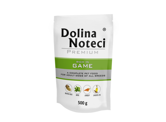 Karma mokra dla psa BOGATA W DZICZYZNĘ 500 g Dolina Noteci