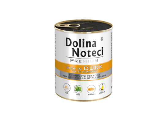 Karma mokra dla psa bogata w kaczkę z dynią 800 g Dolina Noteci