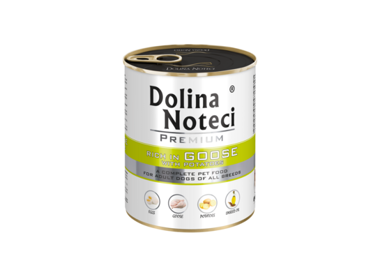 Karma mokra dla psa BOGATA W GĘSINĘ 800 g Dolina Noteci