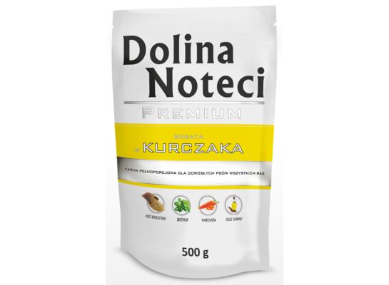 Karma mokra dla psa BOGATA W KURCZAKA 500 g Dolina Noteci