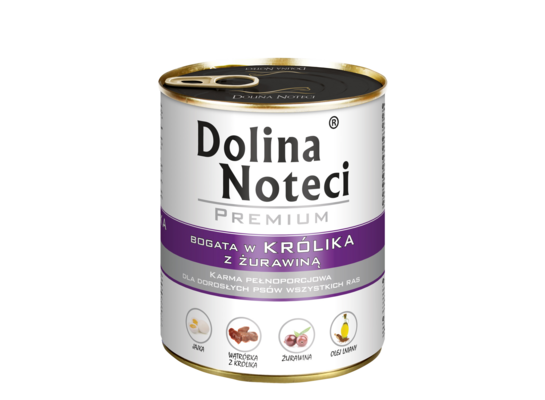 Karma mokra dla psa BOGATA W KRÓLIKA 800 g Dolina Noteci