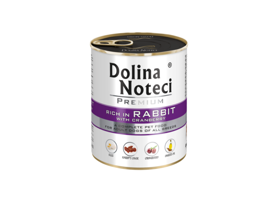Karma mokra dla psa BOGATA W KRÓLIKA 800 g Dolina Noteci